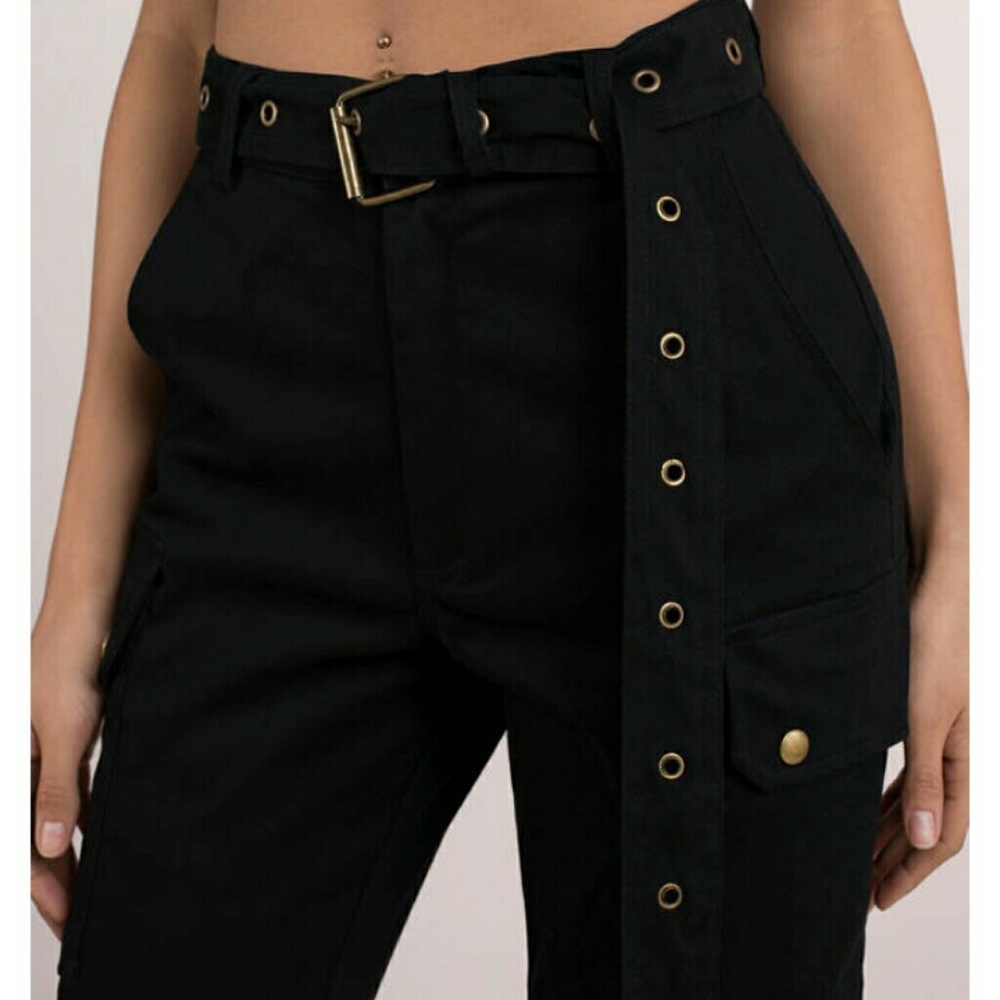 Black belted cargo pants - Picture 5 of 7